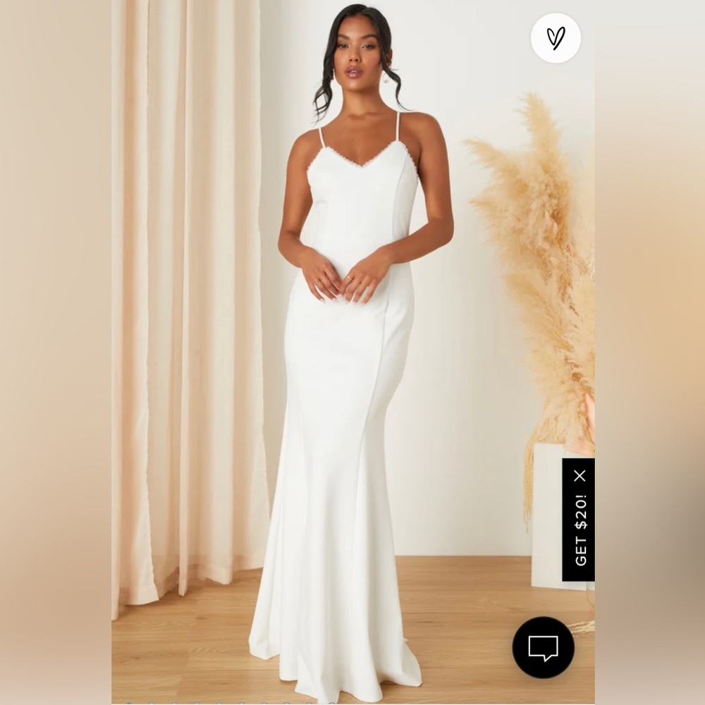 White wedding dress or white maxi